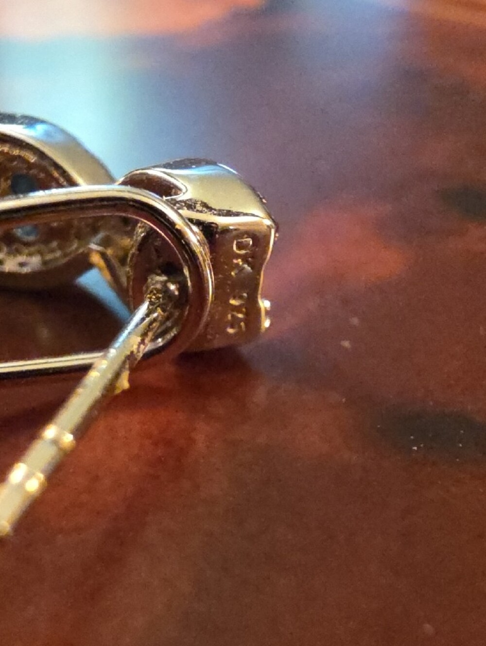 JTV Blue Velvet Diamonds Rhodium Over Silver Earrings - Picture 5 of 6